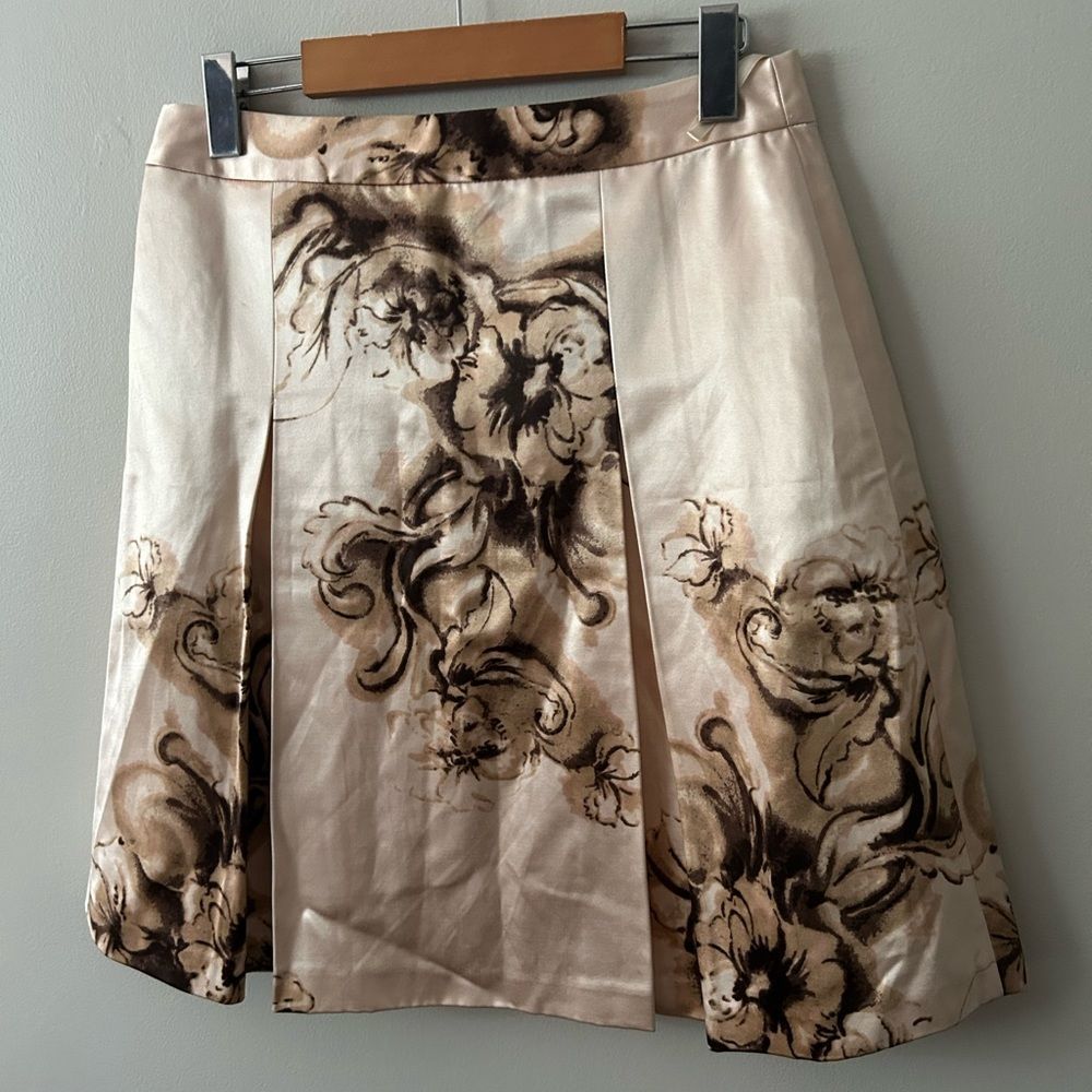 Banana republic silk blend printed skirt 4 - Picture 8 of 9